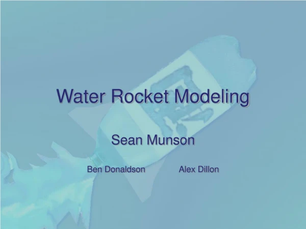 Water Rocket Modeling