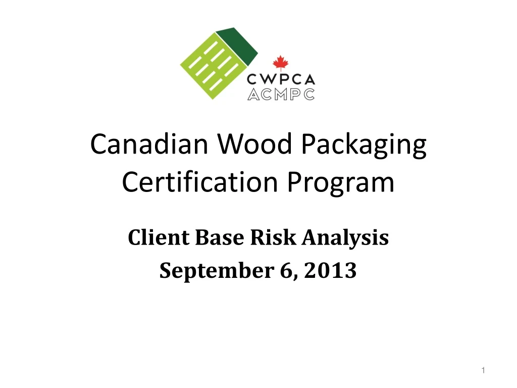 canadian wood packaging certification program