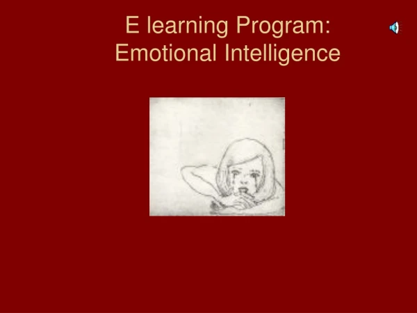 E learning Program: Emotional Intelligence