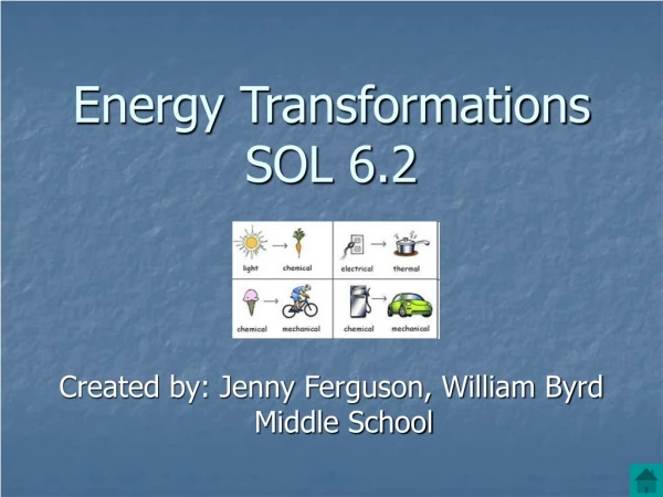 Energy Transformations SOL 6.2
