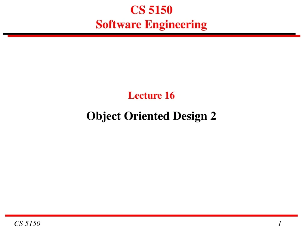 cs 5150 software engineering