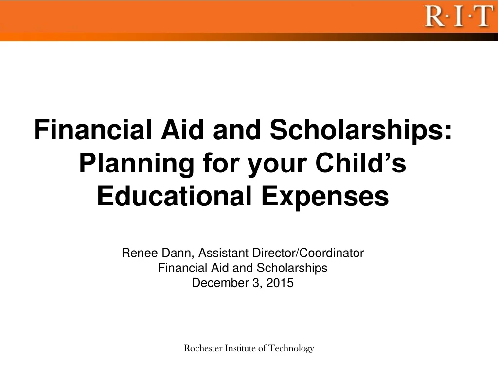 financial aid and scholarships planning for your