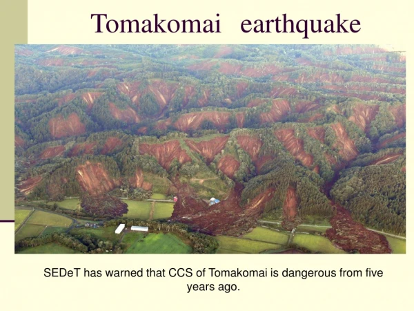 Tomakomai earthquake