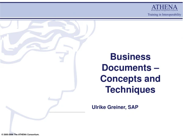 Business Documents – Concepts and Techniques