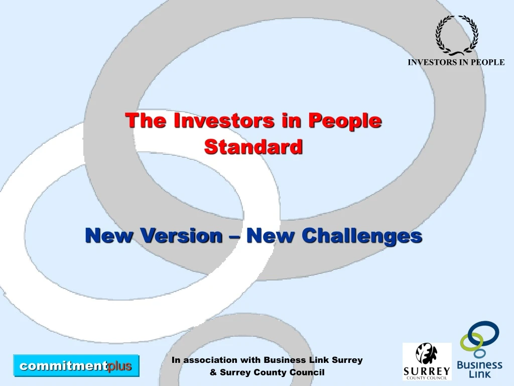 the investors in people standard new version new challenges