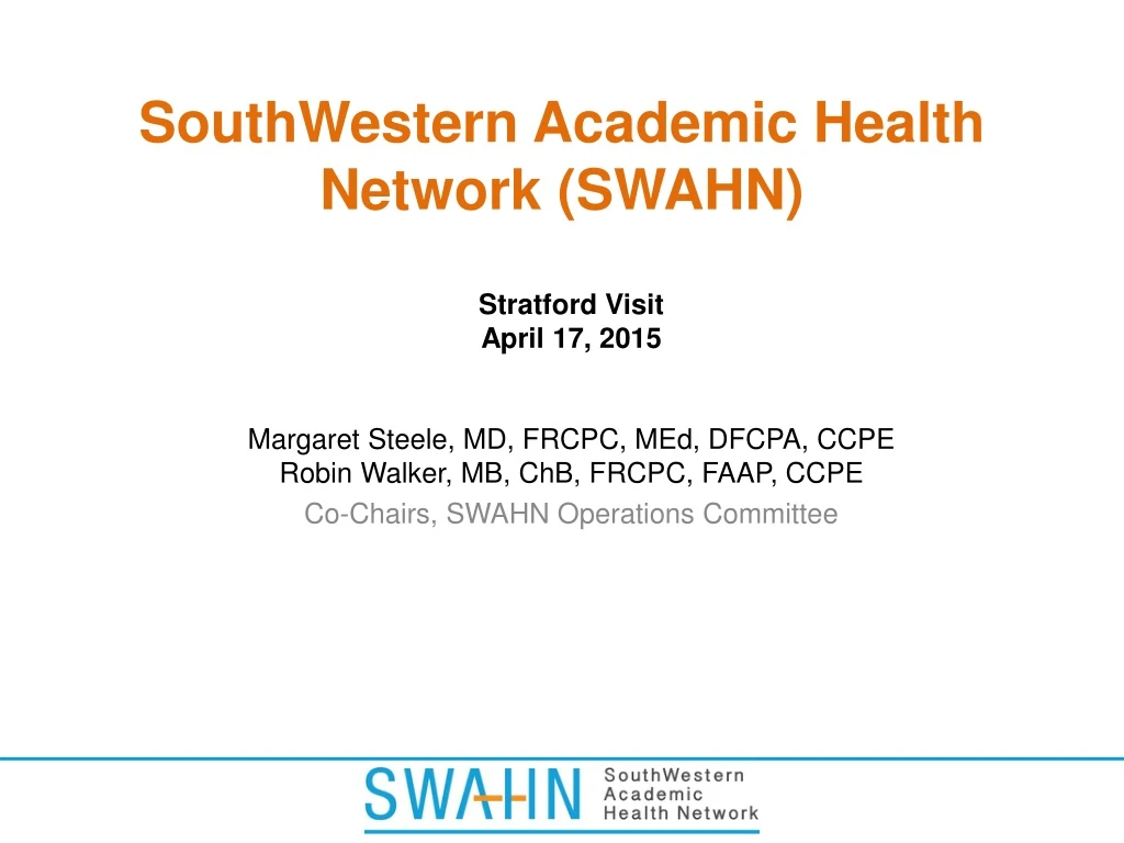 southwestern academic health network swahn