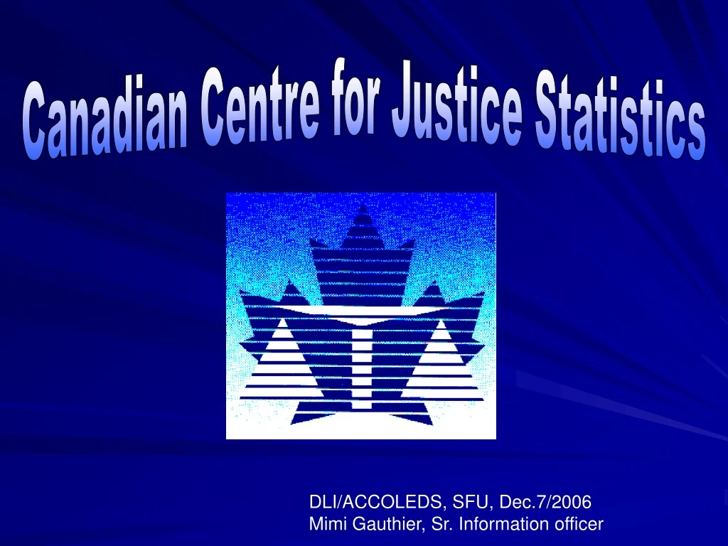 canadian centre for justice statistics