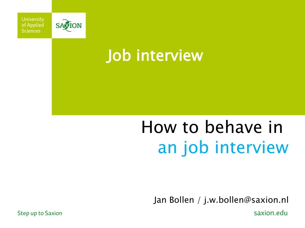 job interview