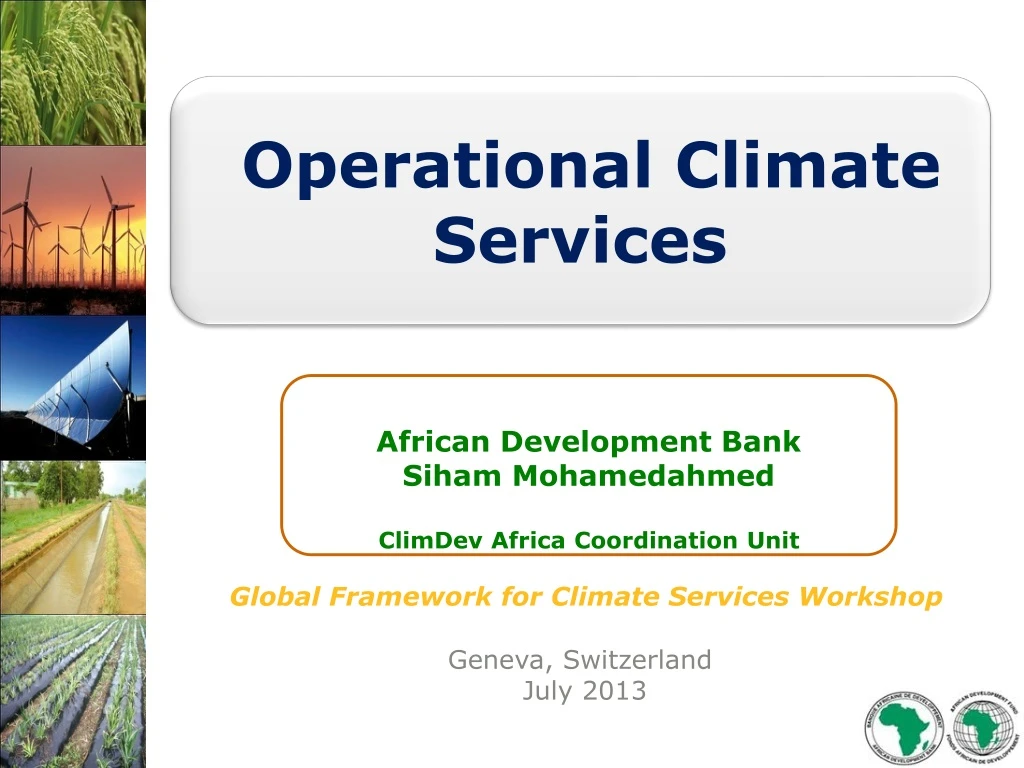 operational climate services