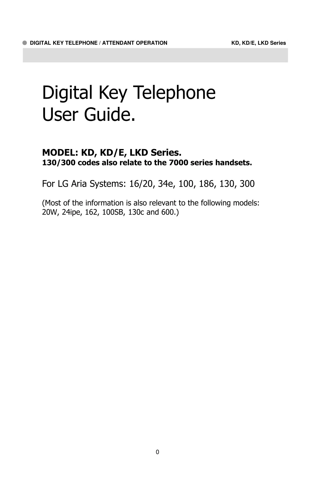digital key telephone user guide model