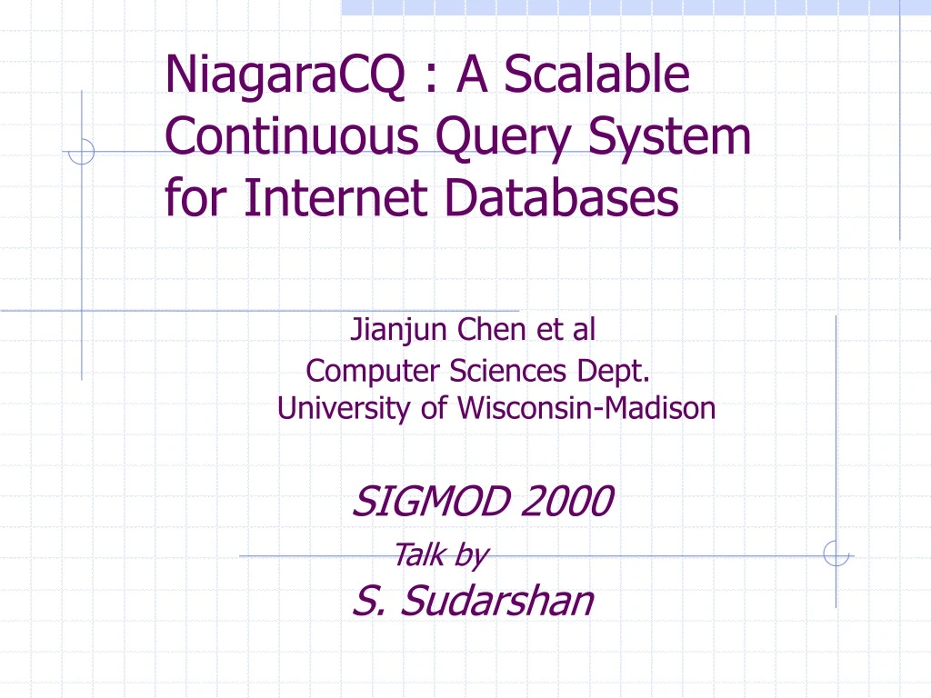 niagaracq a scalable continuous query system