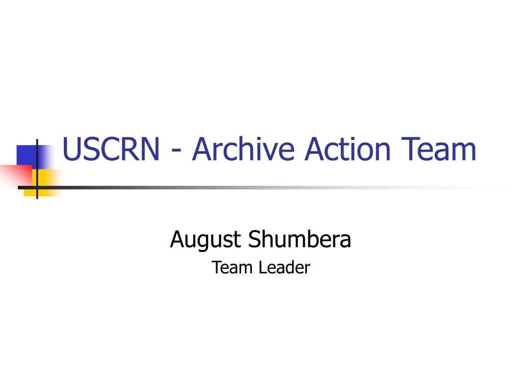 uscrn archive action team