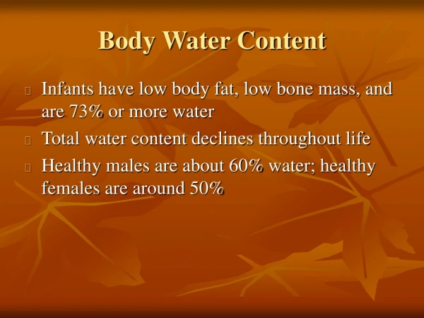 Body Water Content