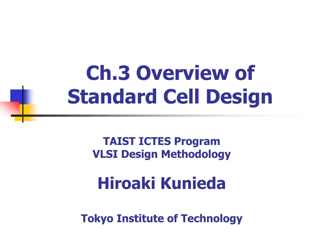 ch 3 overview of standard cell design