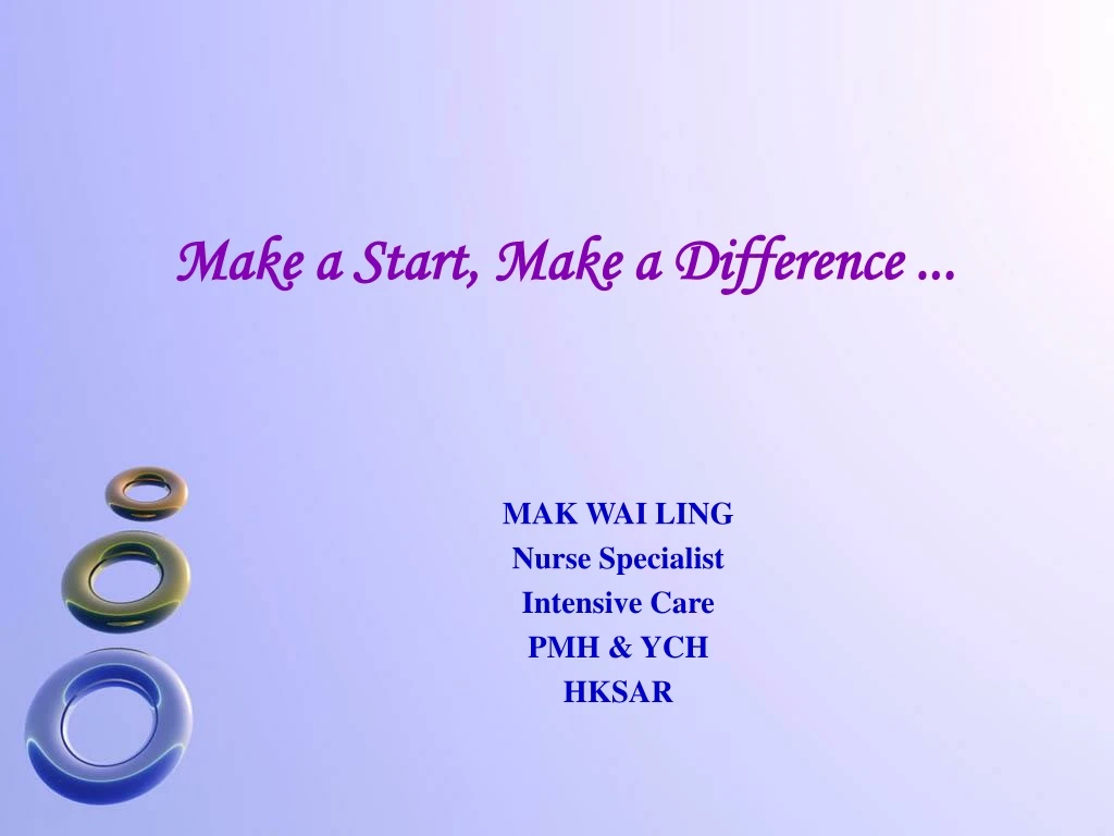 make a start make a difference