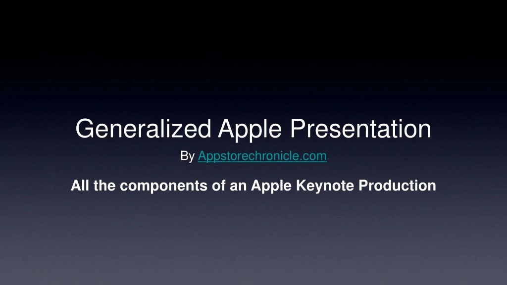 generalized apple presentation