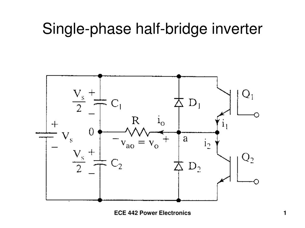 single phase half bridge inverter