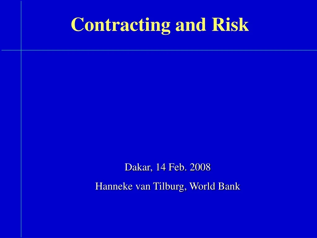 contracting and risk