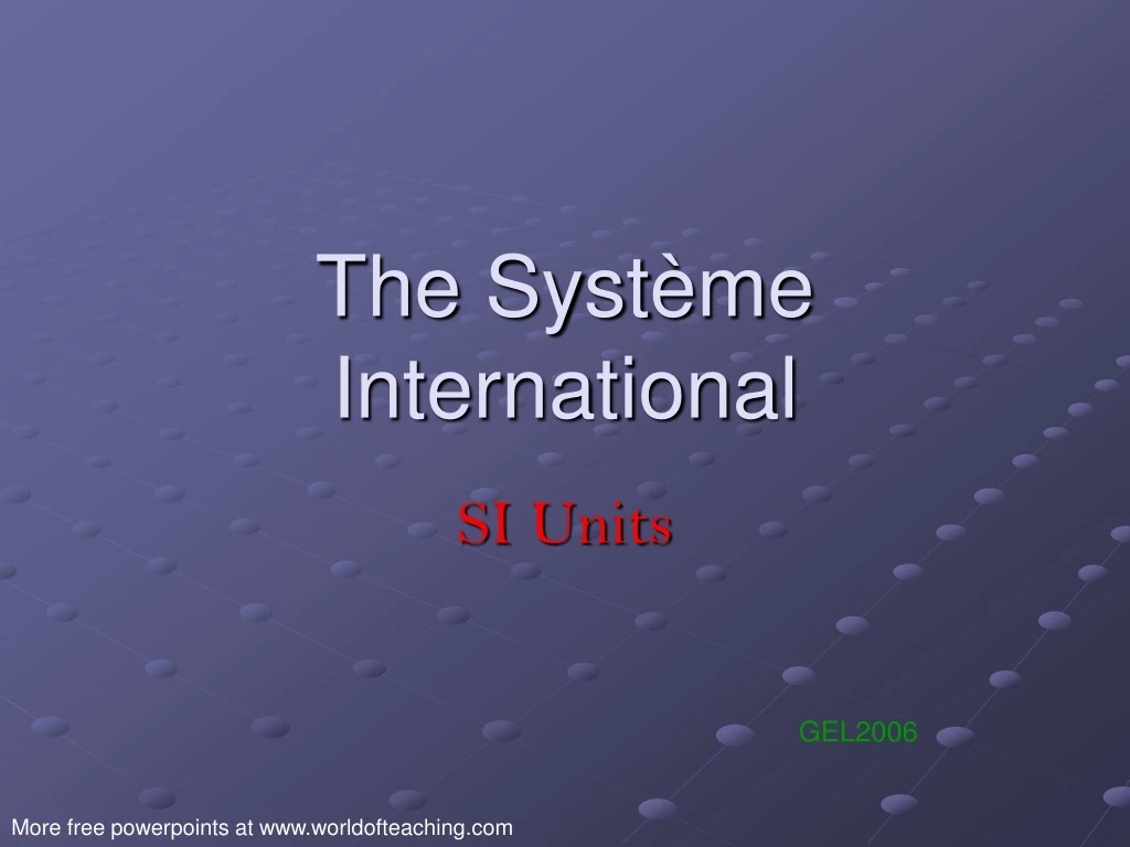 the syst me international