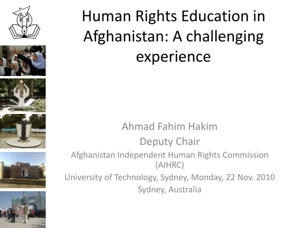 Human Rights Education in Afghanistan: A challenging experience