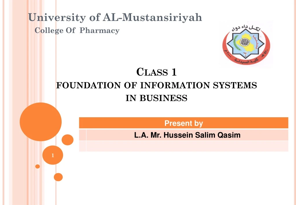 class 1 foundation of information systems in business