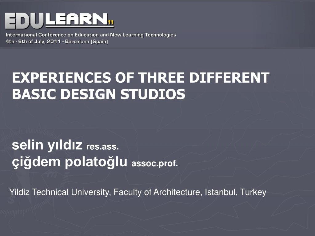 experiences of three different basic design