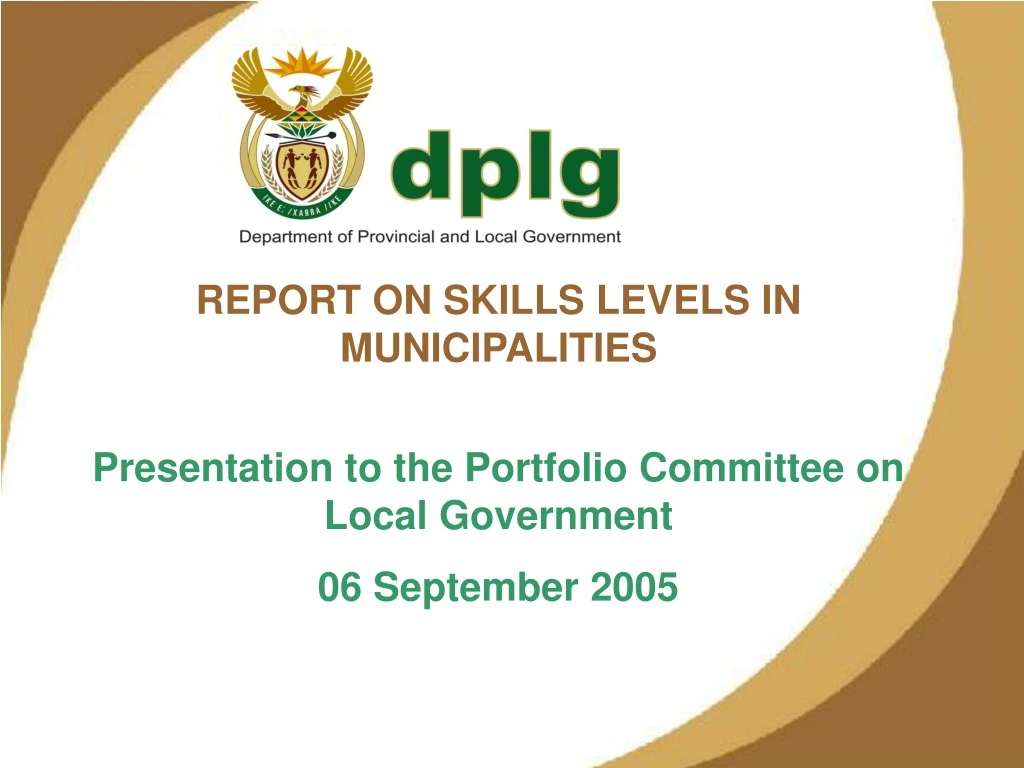 report on skills levels in municipalities