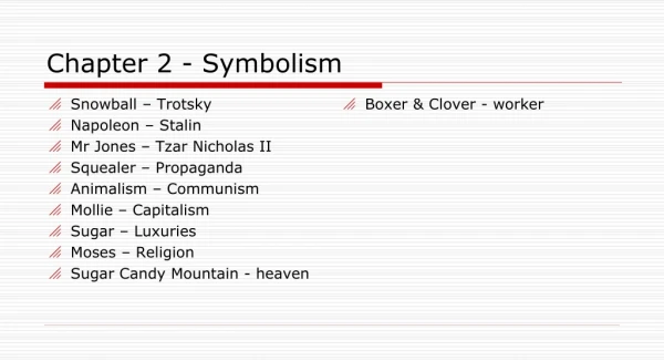 Chapter 2 - Symbolism