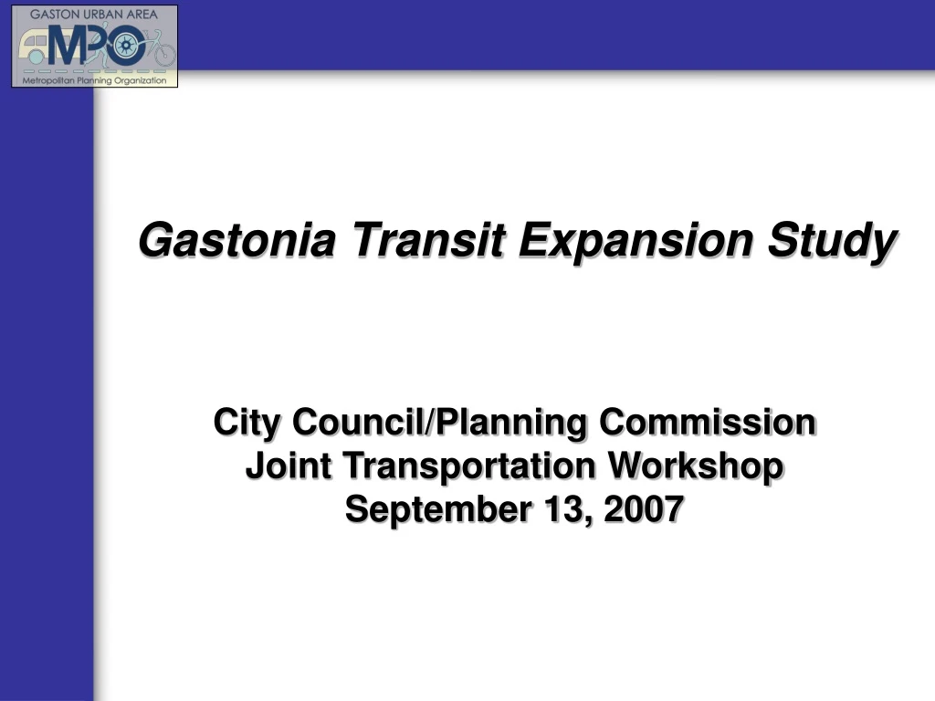 gastonia transit expansion study