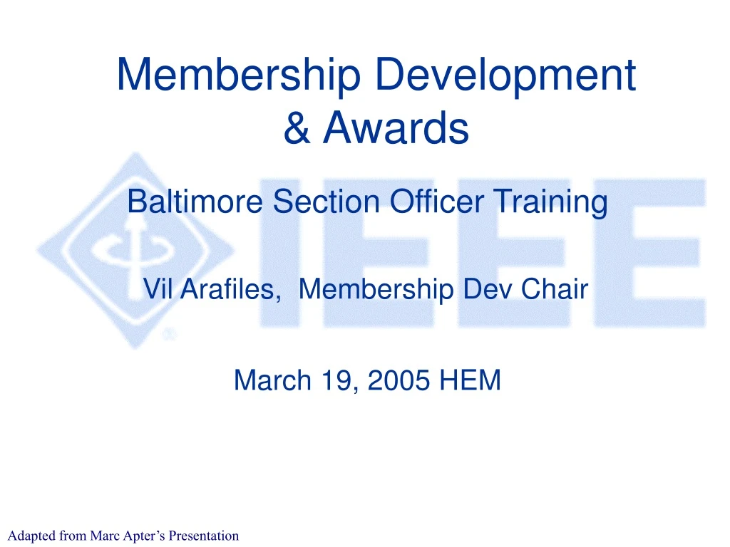 membership development awards