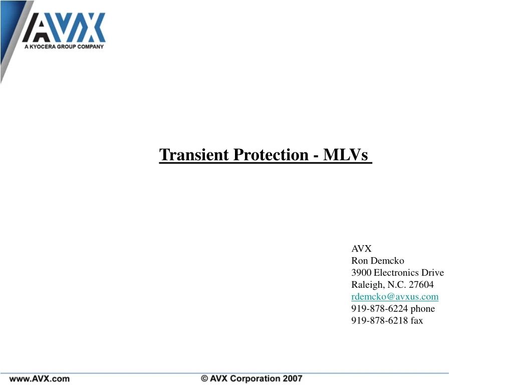 transient protection mlvs