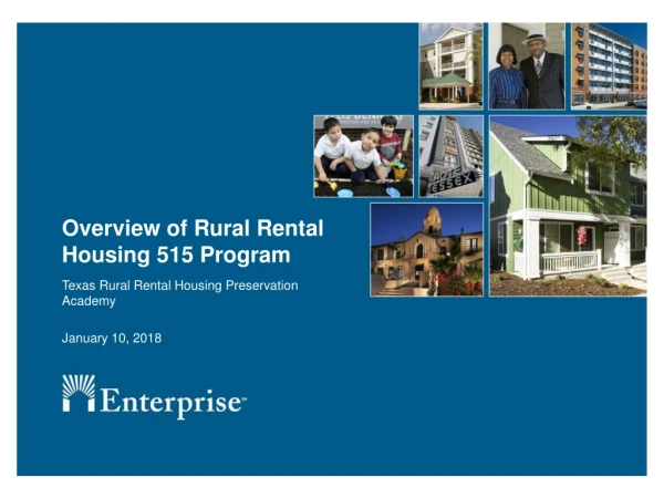 Overview of Rural Rental Housing 515 Program