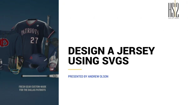 Design A Jersey Using SVGs