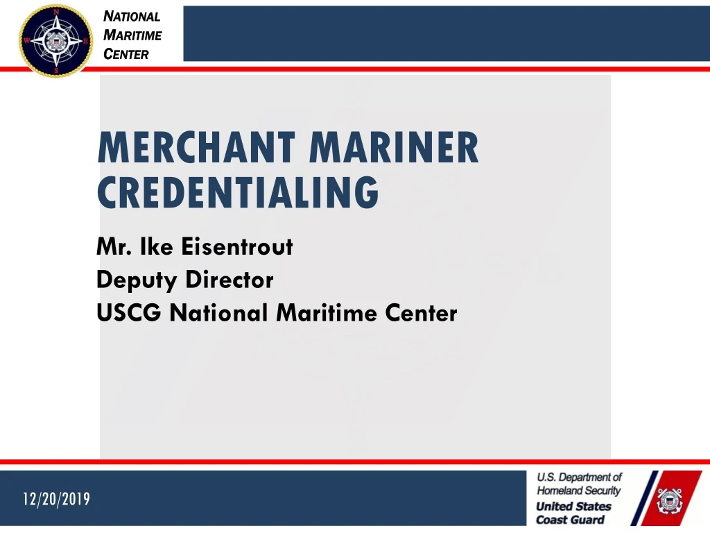 merchant mariner credentialing