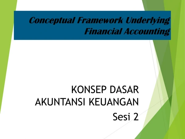 Conceptual Framework Underlying Financial Accounting