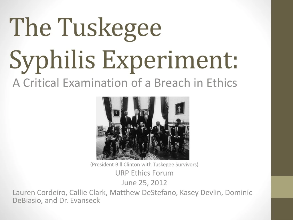 the tuskegee syphilis experiment