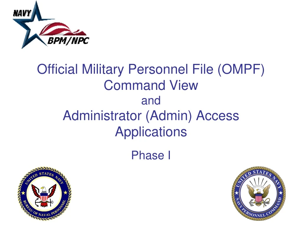 official military personnel file ompf command view and administrator admin access applications