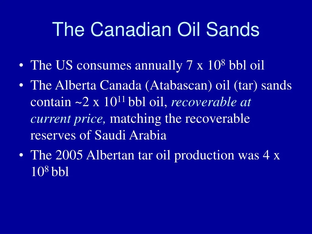 the canadian oil sands