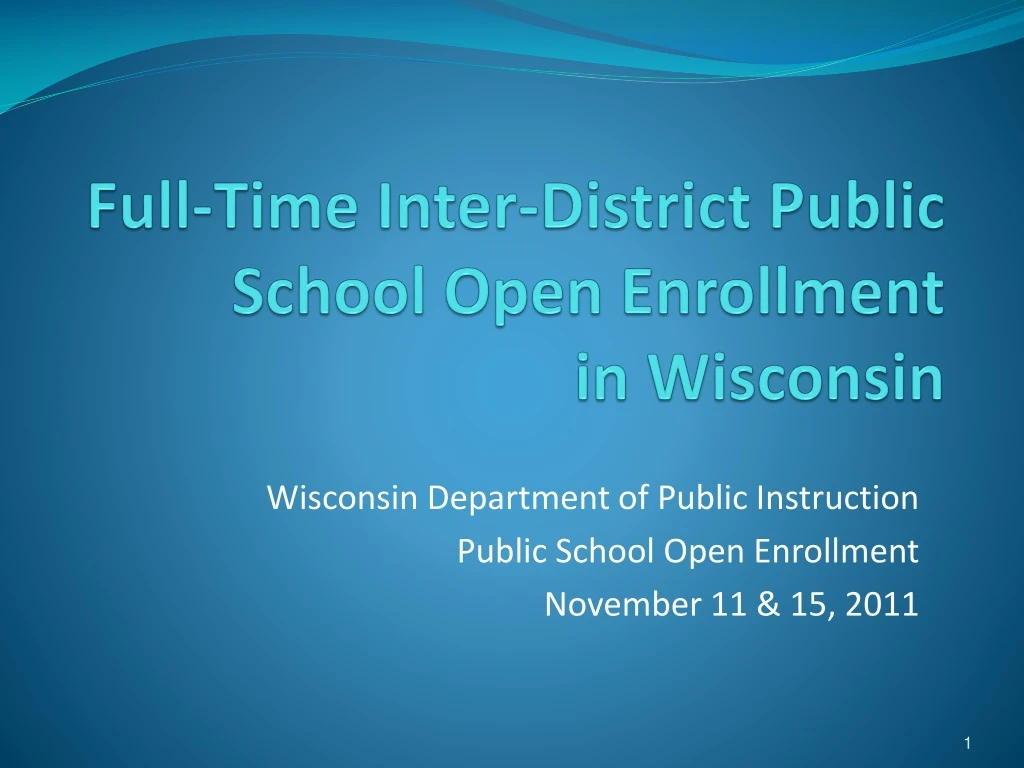 full time inter district public school open enrollment in wisconsin