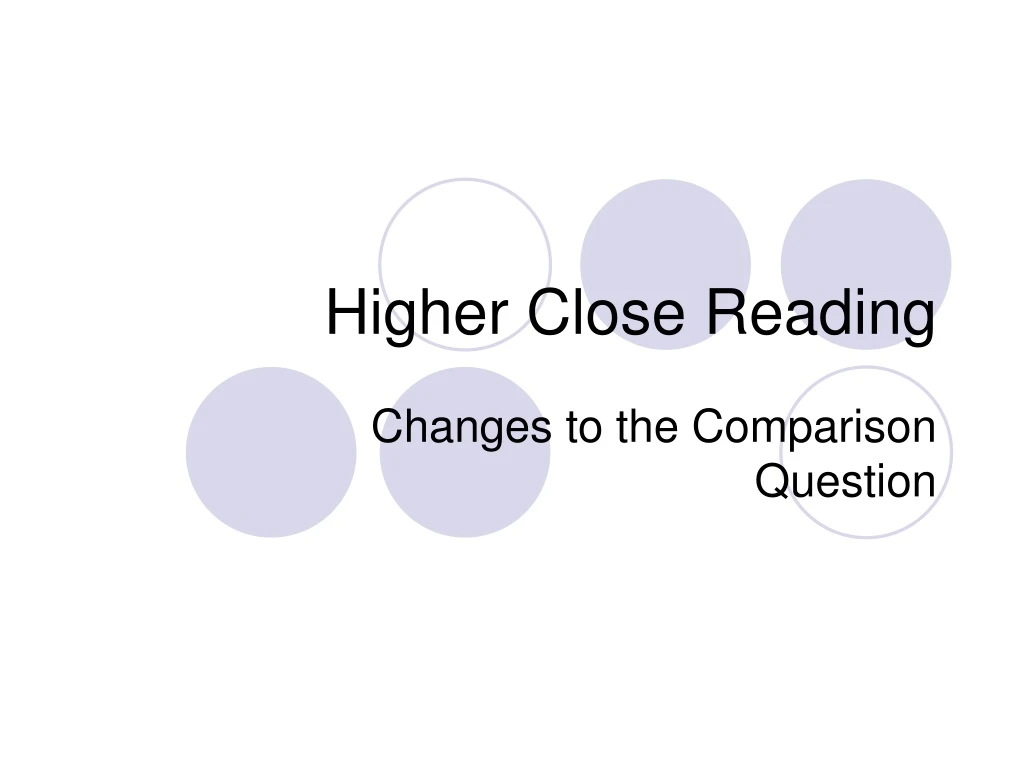 higher close reading