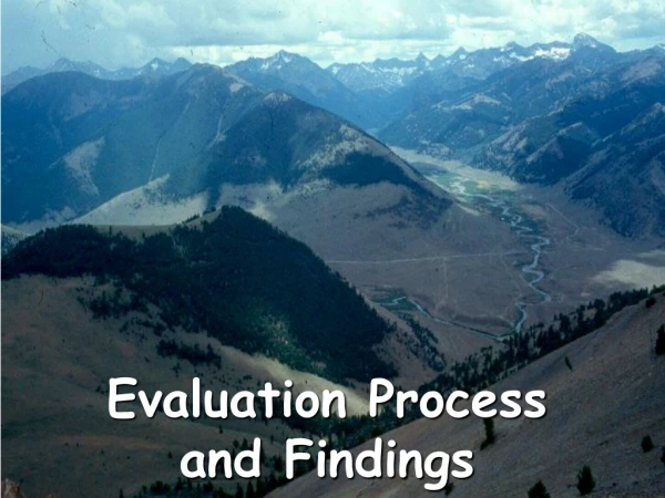 Evaluation Process  and Findings