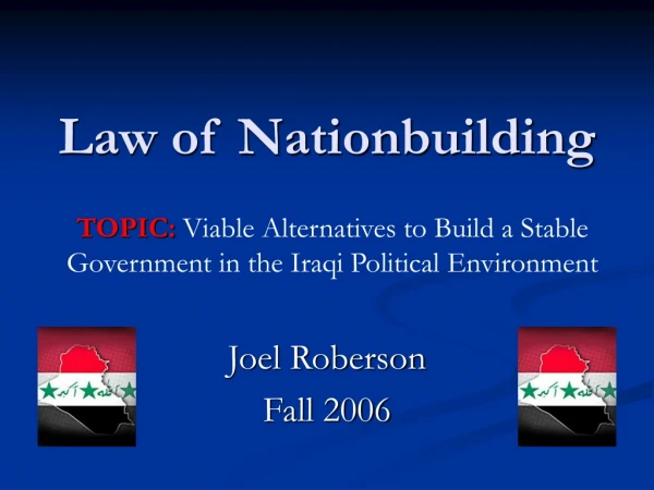 Law of Nationbuilding