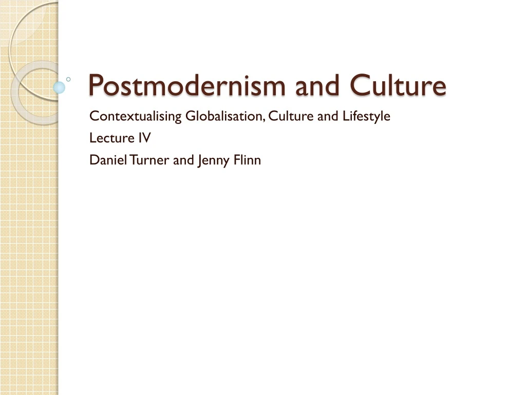 postmodernism and culture