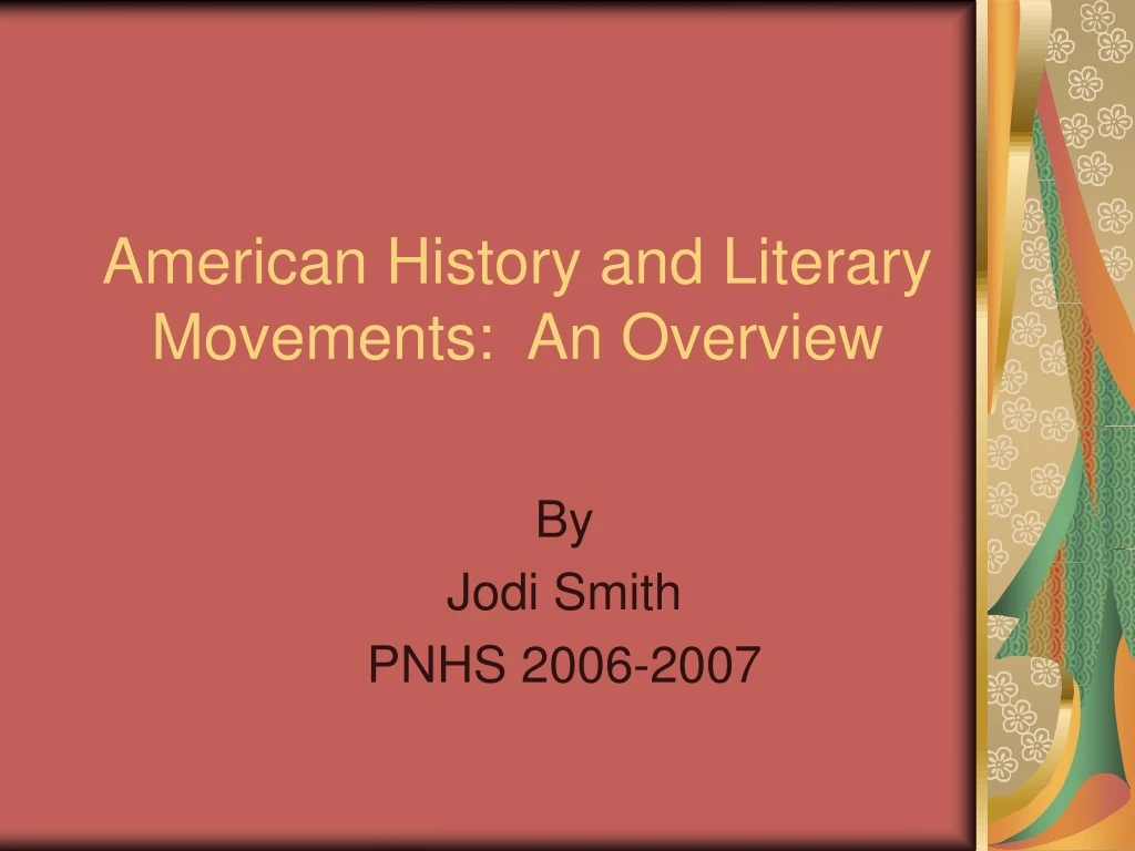american history and literary movements an overview
