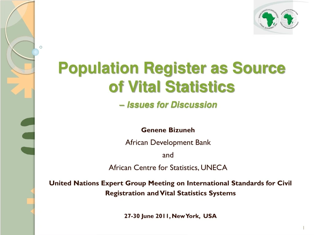 population register as source of vital statistics