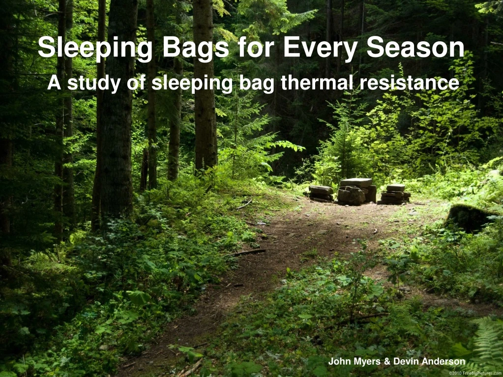 a study of sleeping bag thermal resistance