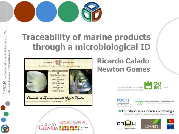 Traceability of marine products through a microbiological ID