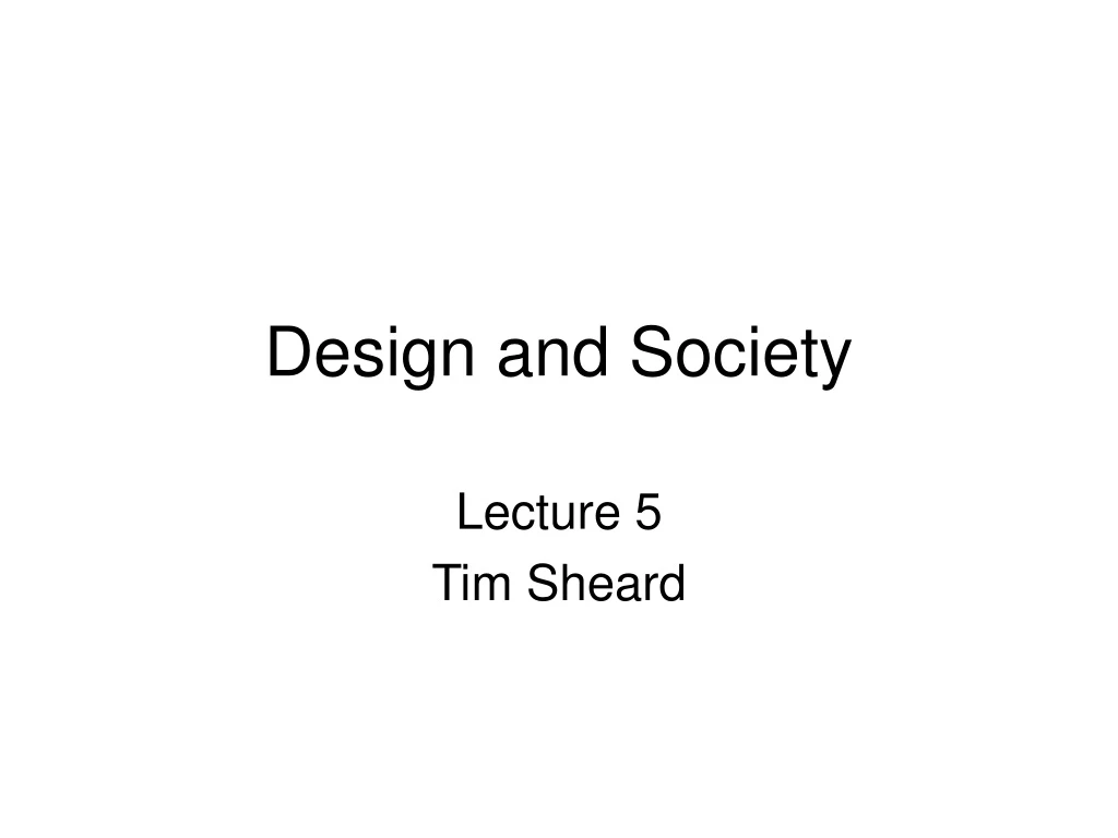 design and society