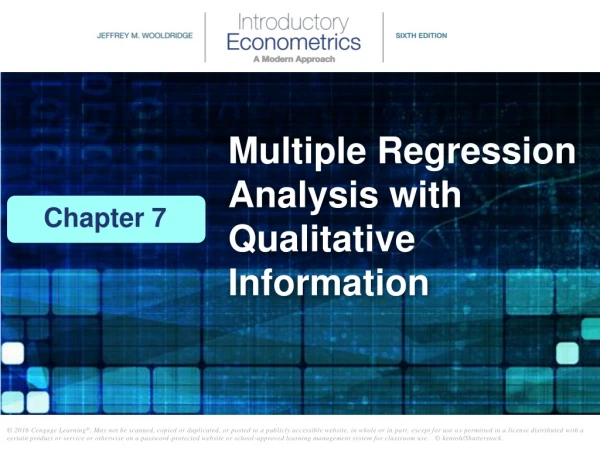 Multiple Regression Analysis with Qualitative Information
