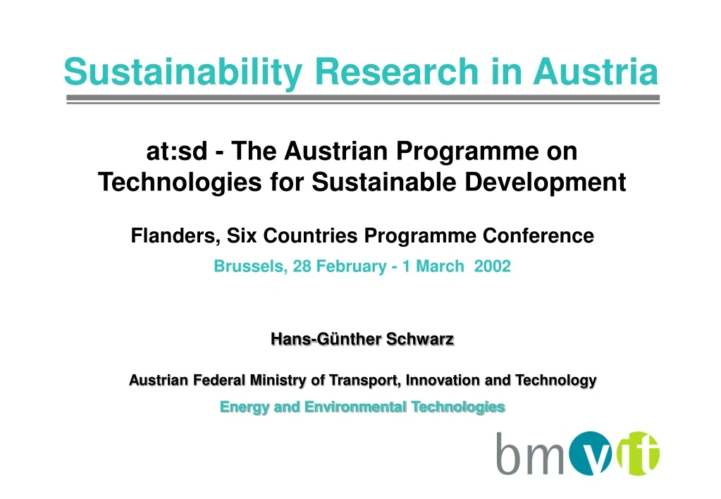 at sd the austrian programme on technologies